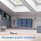 KINGRACK 3 Step Ladder, 900lbs Sturdy Step Stool with Handrail, Non-Skid Wide Pedals, Foldable 3 Stepladder with Safety Locking for Home, Garage, Garden, Office, Blue