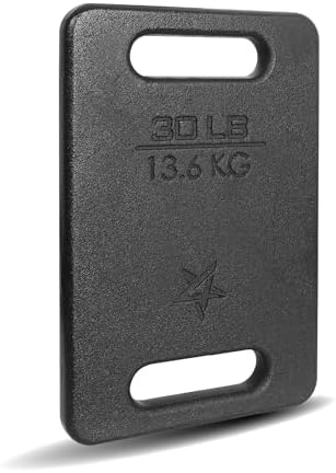 Yes4All Cast Iron Ruck Weight, Weighted Plate for Rucking, Swings, Squat, Strength Training - Multiple Weights: 10LB to 45LB