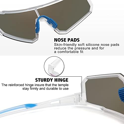 STORYCOAST Polarized Sports Sunglasses for Men Women,Driving Fishing Cycling Mountain Bike Sunglasses UV400 Protection