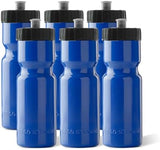 50 Strong Sports Water Bottles – Reusable 22 oz BPA-Free Plastic Bottles with Pull Top Cap – Made in USA – Top Rack Dishwasher Safe – Fits Most Bike Cages Brand