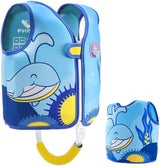 Pottwal Swim Vest for Kids - Swim Jacket for 1-2 Years (24-33LBS) - Buoyancy Aid Made of Neoprene & EPE - with Adjustable Crotch Strap