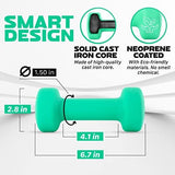 Yes4All Neoprene Coated Dumbbell Hand Weight Sets of 2 - Multiple Weight Options with 15 Colors, Anti-roll, Anti-Slip, Hexagon Shape