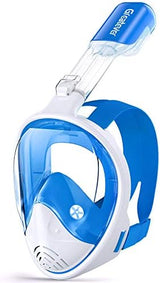 Greatever Full Face Snorkel Mask, Snorkeling Gear for Adults with Latest Dry Top Breathing System and Detachable Camera Mount, Foldable Snorkel Mask Adult, Snorkels Anti-Fog & Anti-Leak