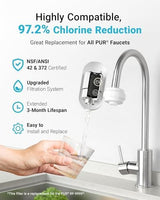AQUACREST RF3375 NSF Certified Water Filter, Compatible with Pur® RF-3375 (RF33752V2) Faucet Replacement Water Filter, PUR®, PUR®PLUS Faucet Filtration Systems (3 Count, Packing May Vary)