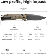 Benchmade - Bugout 535 EDC Knife with Ranger Green Grivory Handle (535GRY-1)