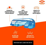 Shock Doctor Mouth Guard for Braces, Upper Teeth Protection, Instant Fit, Adult & Youth Sizes