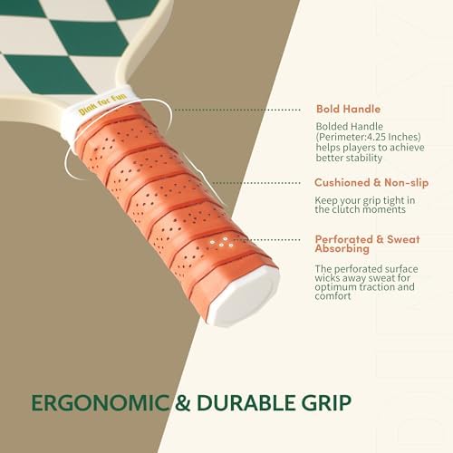 Pickleball Paddles Set of 2/4- USAPA Approved Graphite/Fiberglass Pickleball Racket, 2 Pickleball Rackets, 4 Balls and 1 Portable Carry Bag, Aesthetic Pickle Ball Set for Men Women Beginners