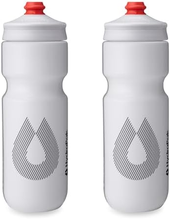 HydraPak Breakaway Surge Lightweight Bike Water Bottle 2-Pack (20oz, 25oz, 30oz) - High Flow, Cycling & Sports Squeeze Bottle