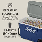 Coleman Classic Series Insulated Portable Wheeled Cooler, Leak-Resistant Outdoor Hard Cooler Keeps Ice up to 5 Days, 62-Quart