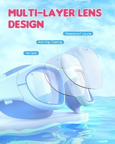 Kids Swim Goggles,Swimming Goggles for Kids 6-14, Anti-Fog UV Protection Pool Glasses for Boys Girls