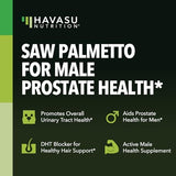 Saw Palmetto for Men Prostate Health Supplement to Promote Urinary Tract Function - 500mg Per Serving - 100 Count - DHT Blocker Hair Vitamin - Vegan, Non-GMO Capsules, Over 3 Month Supply