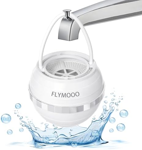 Bath Filter for Tub Faucet - 8 Stages Bathtub Water Filter Reduces Contaminants for Softer, Smoother Skin - 2,500 Gallons of Filtration, BPA Free (White)