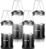 Lepro LED Camping Lanterns Battery Powered, Collapsible, IPX4 Water Resistant, Outdoor Portable Lights for Emergency, Hurricane, Storms and Outages