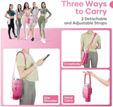 linmaya Water Bottle Carrier Bag with Phone Pocket for Stanley Cup 40/30oz,Insulated Neoprene Water Bottle Holder Cross-boday Bag with Adjustable Shoulder & Handheld Strap Stanley Cup Accessories