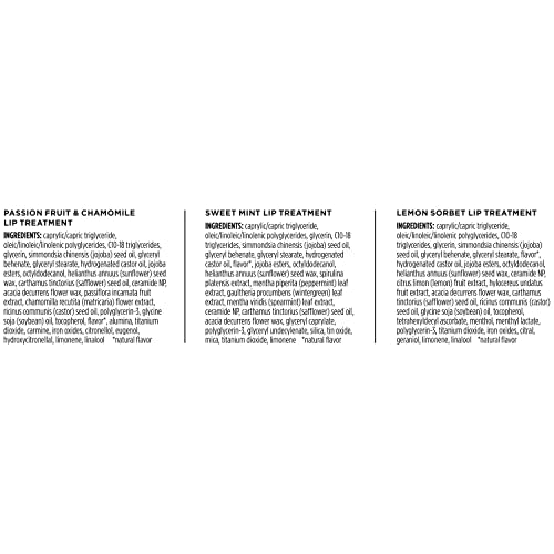 Burt's Bees Stocking Stuffers, 3 Overnight Lip Sleeping Mask Christmas Gifts Set - Exfoliating Scrub Restores, Hydrates & Smooths to Reduce Fine Lines, Passionfruit, Sweet Mint, Lemon Sorbet (3-Pack)