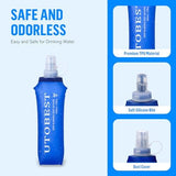 UTOBEST Soft Flask, 2 Pack Soft Flask Running Bottles 500ml,TPU Foldable Running Flask, Portable Collapsible Flask Handheld for Travel Traveling Hiking Cycling City Walk