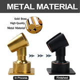 Brass Oil-Rubbed Bronze Shower Wand Holder - Adjustable Handheld Shower Head Bracket - Drill Free Glue Installation