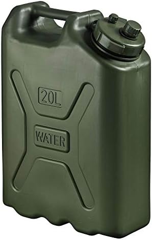 Scepter BPA Durable 5 Gallon 20 Liter Portable Military Water Storage Container for Camping, Outdoors and Emergency Management