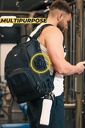 Carabiner Clip 5 Pack - Heavy Duty Snap Hooks - Large Carabeaner Clips - Perfect for Gym, Keys, Fishing, Camping