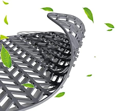 AWOKE Sink Protectors for Kitchen Sink, Kitchen Sink Protector Mat - 28.4"x15.2" Heat-Resistant Silicone Folding Non-Slip Mat for Stainless Steel Sink with Rear Drain (Grey)