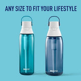 Brita Hard-Sided Plastic Premium Filtering Water Bottle, BPA-Free, Reusable, Replaces 300 Plastic Water Bottles, Filter Lasts 2 Months or 40 Gallons, Includes 1 Filter, Night Sky - 36 oz.