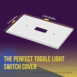 ENERLITES Light Switch Cover Plate, Toggle Wall Plate Cover, Size 1-Gang 4.50" x 2.76", Unbreakable Polycarbonate Thermoplastic, 8811-W-20PCS, White (20 Pack)