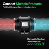 VIVOSUN 6 Inch 25 Feet Black Non-Insulated Flex Air Aluminum Ducting for HVAC Ventilation w/Two 6 Inch Stainless Steel Clamps