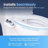 LUXE Bidet NEO 320 - Hot and Cold Water, Self-Cleaning, Dual Nozzle, Non-Electric Bidet Attachment for Toilet Seat, Adjustable Water Pressure, Rear and Feminine Wash, Lever Control (Gold)
