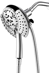 Shower Head with Handheld High Pressure: INAVAMZ Hand Held Shower Head & Rain Shower Head 2-IN-1 Shower Head with 59" Rotatable Stainless Steel Hose, Shower Trim Systems
