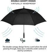 MRTLLOA 54/62/68/72 Inch Automatic Open Golf Umbrella, Extra Large Oversize Double Canopy Vented Windproof Waterproof Stick Umbrellas for Rain