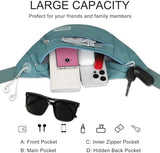 MAXTOP Large Crossbody Fanny Pack with 4-Zipper Pockets,Gifts for Enjoy Sports Festival Workout Traveling Running Casual Hands-Free Wallets Waist Pack Phone Bag Carrying All Phones