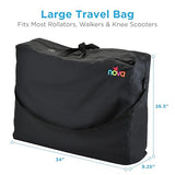 NOVA Medical Products Extra-Large Carry & Travel Bag for Rollator Walkers & Transport Chairs, Black, 1 Count