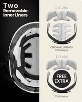 OutdoorMaster Skateboard Cycling Helmet - Two Removable Liners Ventilation Multi-Sport Scooter Roller Skate Inline Skating Rollerblading for Kids, Youth & Adults