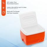 Insulated Ice Cooler Portable Ice Box Hard Heavy Duty Small Ice Chest for Camping, Tailgating, Beach, Picnic, Groceries