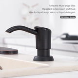 GAGALIFE Soap Dispenser for Kitchen Sink, ABS in Counter Soap Dispenser(Oil Rubbed Bronze), with 17 Ounce Large Pet Soap Bottle, Refill from The Top, Venetian Bronze