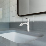 Moen Karis Chrome One-Handle Single Hole Bathroom Sink Faucet with Optional Deckplate, 84346