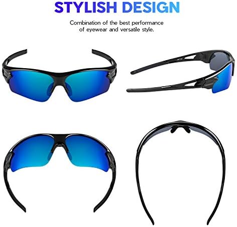 BEACOOL Polarized Sports Sunglasses for Men Women Youth Baseball Fishing Cycling Running Golf Motorcycle Tac Glasses UV400