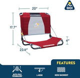 GCI Outdoor Big Comfort Wide Stadium Chair with Adjustable Backrest, Black