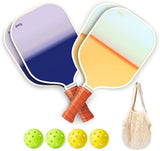 Pickleball Paddles Set of 2/4- USAPA Approved Graphite/Fiberglass Pickleball Racket, 2 Pickleball Rackets, 4 Balls and 1 Portable Carry Bag, Aesthetic Pickle Ball Set for Men Women Beginners