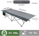 TIMBER RIDGE Extra Wide Heavy Duty Camping Cot for Adult, Easy Set Up Oversized Sleeping Cot with Carry Bag for Camping, Travel and Outdoors, Support up to 450lbs