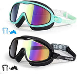 Seago Swim Goggles 2 Pack Anti-Fog Anti-UV Wide View Swimming Goggles for Kids 3-15