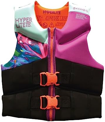 HyperLite Elite Kids Life Jacket, US Coast Guard Approved, Great for Any Water Sports Activity Including Boating, Paddle & Swimming