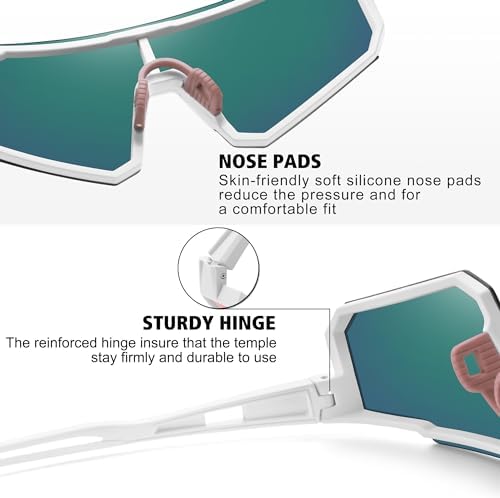 STORYCOAST Polarized Sports Sunglasses for Men Women,Driving Fishing Cycling Mountain Bike Sunglasses UV400 Protection