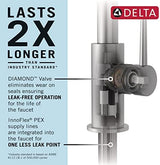 Delta Faucet Lenta Touch Kitchen Faucet Brushed Nickel, Kitchen Sink Faucets with Pull Down Sprayer, Touch2O Technology, SpotShield Stainless 19802TZ-SP-DST
