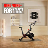 Bike Mat Compatible with Peloton Bike,Elliptical,Treadmill Mat, 6mm Thick, Under Exercise Bike Trainer Pad for Indoor Stationary Spin Bike Gym Equipment Hardwood Floor Carpet Protector