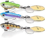 TRUSCEND Swimming or Jigging Fishing Spinners with Two-Way Spinning Spoons System, Rooster Tail Fishing Lures with Flash Copper Body & Blade, Freshwater and Saltwater Blade Bait for Bass Walleye Trout