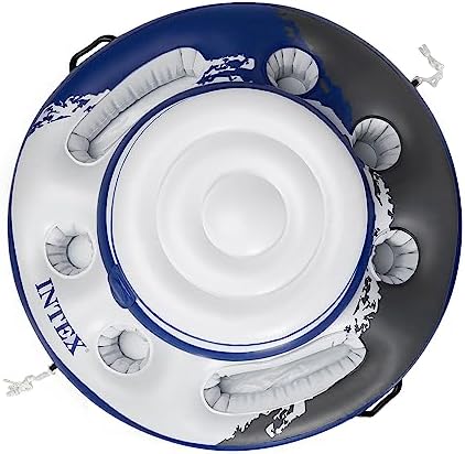 INTEX 56822EP Mega Chill Inflatable Cooler: Removable Ice Chest – 5 Built-in Cup Holders – 2 Durable Handles – Easy-To-Use Connectors – River Run Compatability