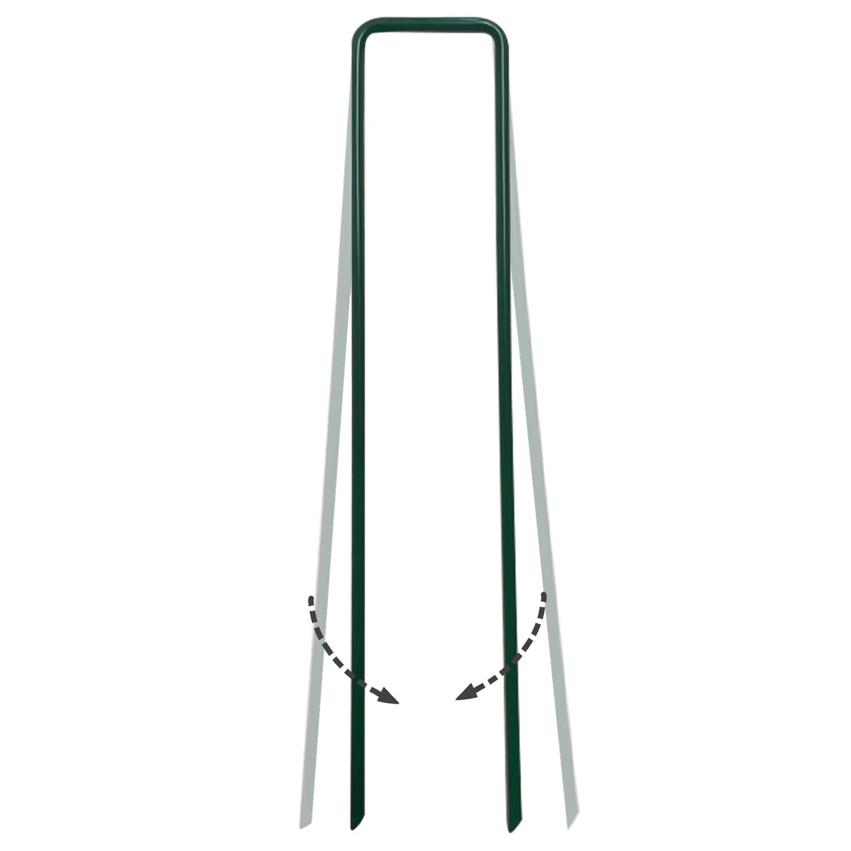 FOTMISHU Landscape Staples 6Inch 50pcs Garden Stakes + 50pcs Gasket, Lawn Pins with Spray Coating Craft, 11Gauge Anti-Rust Ground Yard Spikes Anchoring for Outdoor Tents Irrigation Hoses (Green)