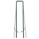 FOTMISHU Landscape Staples 6Inch 50pcs Garden Stakes + 50pcs Gasket, Lawn Pins with Spray Coating Craft, 11Gauge Anti-Rust Ground Yard Spikes Anchoring for Outdoor Tents Irrigation Hoses (Green)