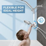 Dual Filtered Rain Shower Head Combo, Handheld Shower Head with Adjustable Bar - Rainfall Shower Head And Showerhead with Filter for Hard Water - Removes Chlorine